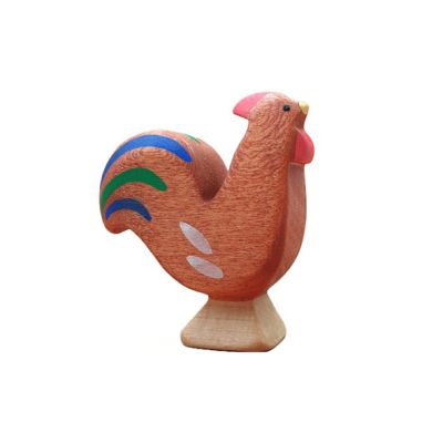 Wooden Figurine - Red Rooster