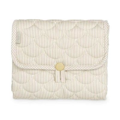 Travel Changing Mat - Quilted - Stripes Camel