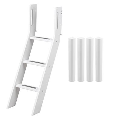 Conversion kit mid-high bed - Slanting ladder - White