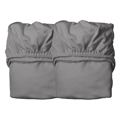 Set of 2 fitted sheets 60 x 120 - Cool Grey