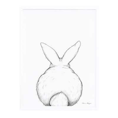 Framed Art Print Bunny From The Back (30x40cm)