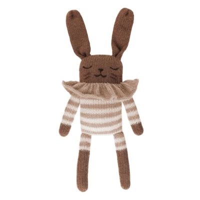 Bunny Soft Toy - Sand Stripped Romper