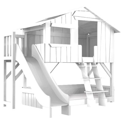 Treehouse Bunk Bed w/ Slide & Deck