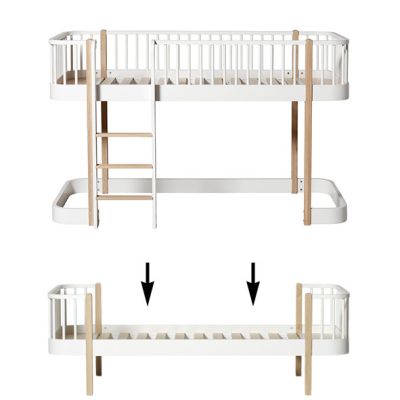 Wood Conversion Kit - Low loft bed to bed - Oak