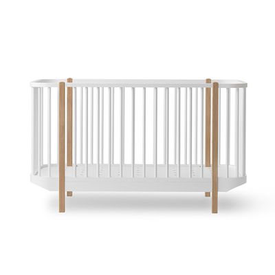 Wood Convertible Cot Bed - Oak