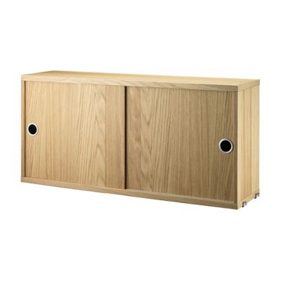 Cabinet w/ Sliding Doors 78 x 20 cm - Oak