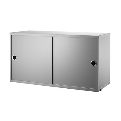Cabinet w/ Sliding Doors 78 x 30 cm - Grey