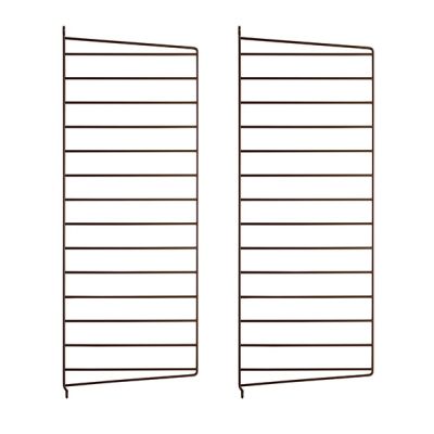 Set of 2 Wall Panels 75 x 30 cm - Brown