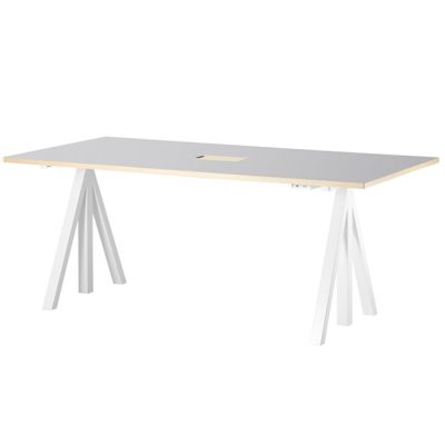 Height-Adjustable Desk 180 x 78 cm - Linoleum Grey