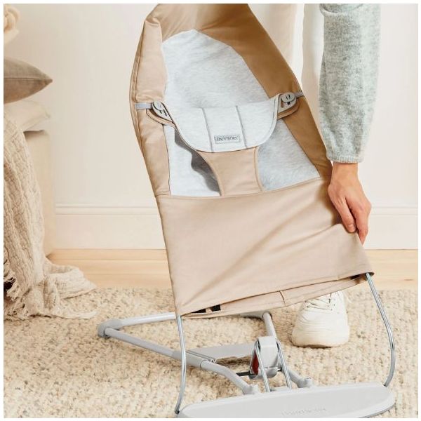 Housse Jersey pour transat Bliss - Beige / Gris