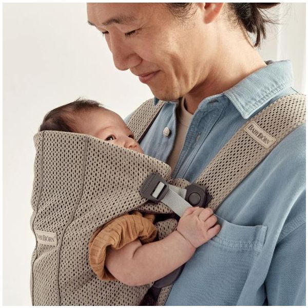 Porte-bébé Mini 3D Mesh - Gris / Beige