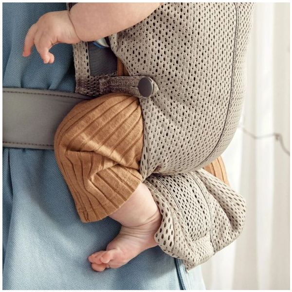 Porte-bébé Mini 3D Mesh - Gris / Beige