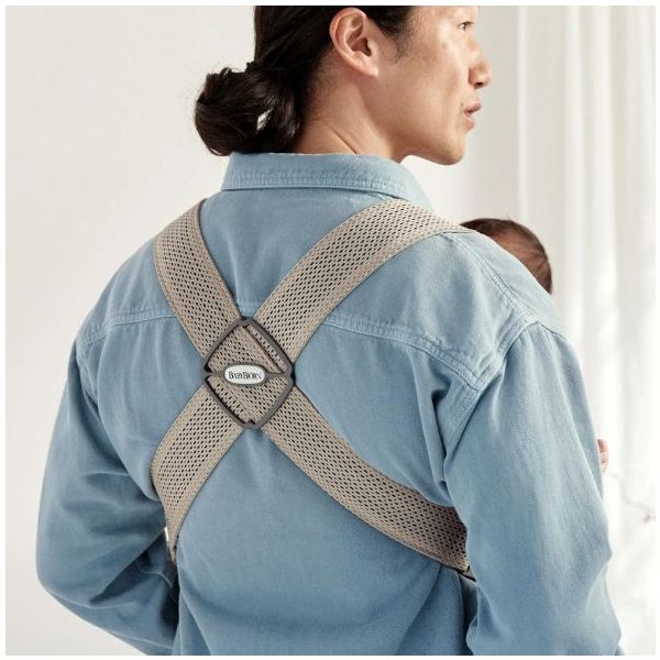 Porte-bébé Mini 3D Mesh - Gris / Beige
