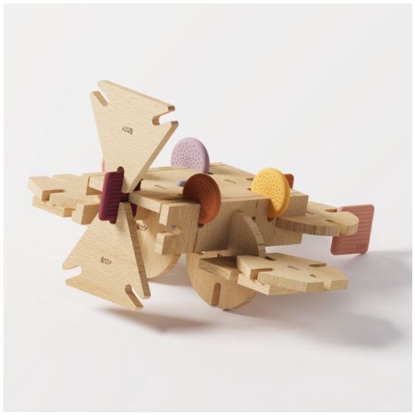 Wooden Construction Toy - Team Set - 256 Pieces