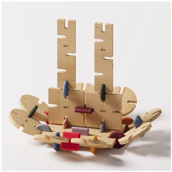 Wooden Construction Toy - Team Set - 256 Pieces