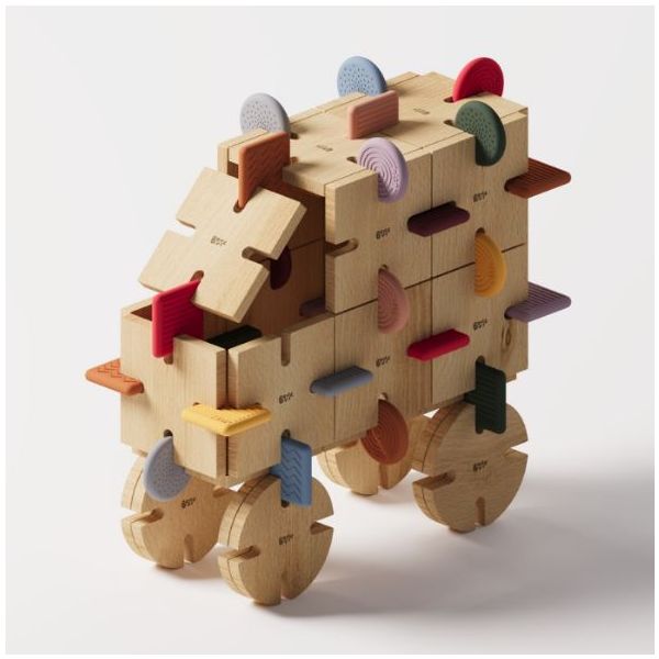 Wooden Construction Toy - Team Set - 256 Pieces