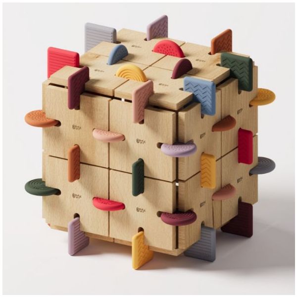 Wooden Construction Toy - Team Set - 256 Pieces