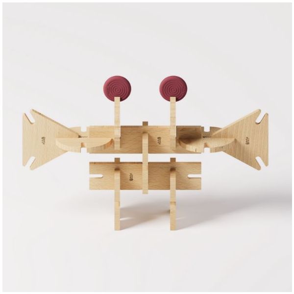 Wooden Construction Toy - Family Set - 128 Pieces