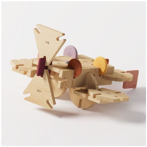 Wooden Construction Toy - Builder Set - 48 Pieces