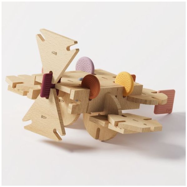 Wooden Construction Toy - Team Set - 256 Pieces