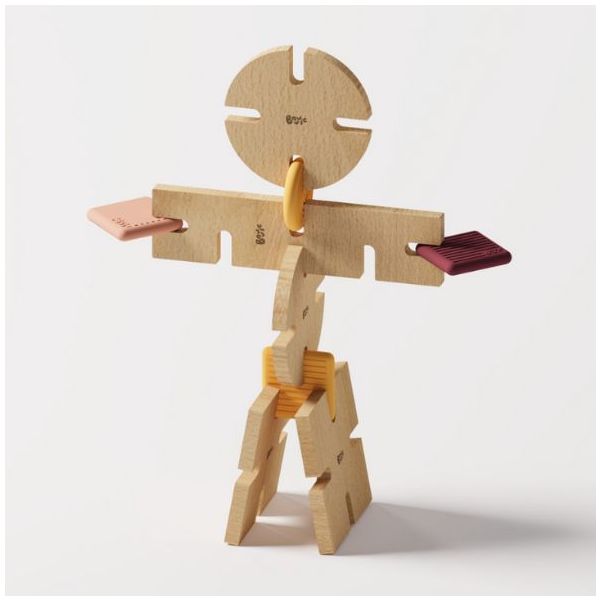 Wooden Construction Toy - Team Set - 256 Pieces