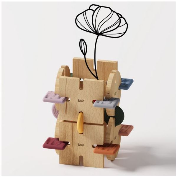 Wooden Construction Toy - Builder Set - 48 Pieces