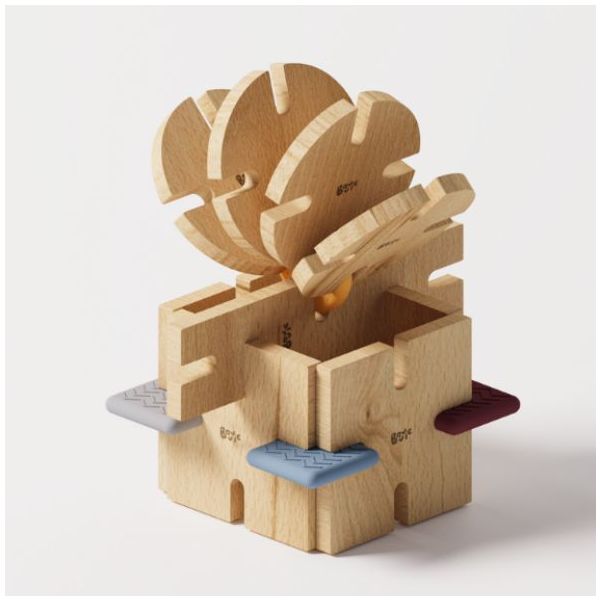 Wooden Construction Toy - Builder Set - 48 Pieces