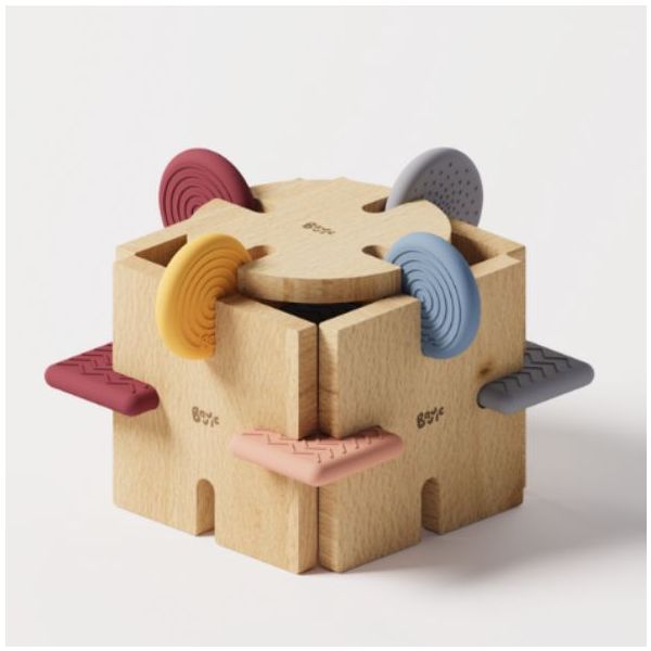 Wooden Construction Toy - Family Set - 128 Pieces