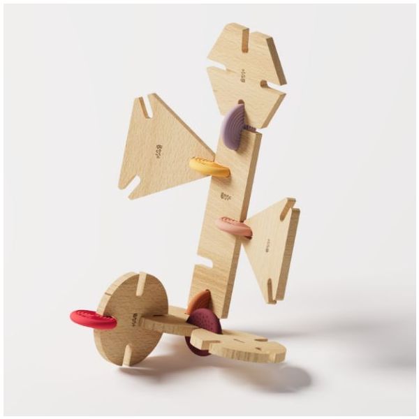 Wooden Construction Toy - Team Set - 256 Pieces