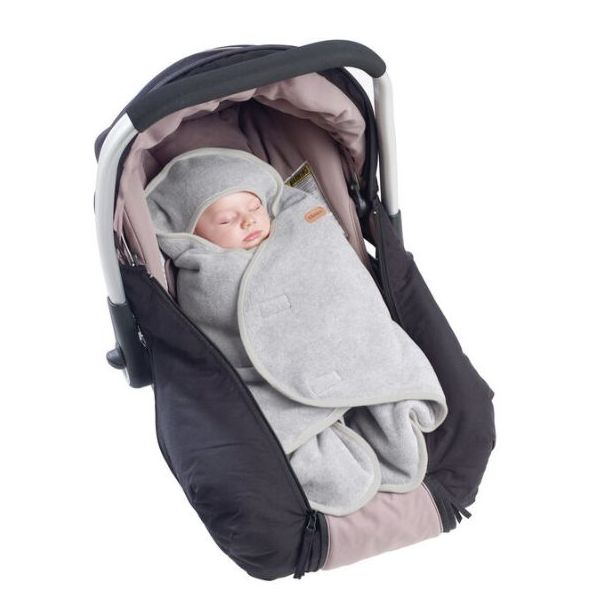 Couverture enveloppante Babynomade® - Gris Chiné