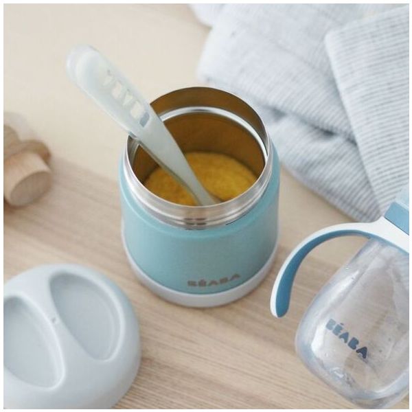 Lunchbox pot isotherme 300 ml - Gris Clair / Eucalyptus