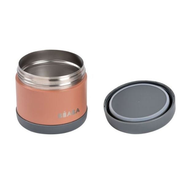 Lunchbox pot isotherme 500 ml - Gris / Terracotta
