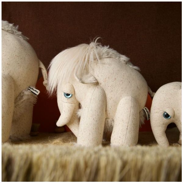Peluche Mammouth (30 cm) - Albino