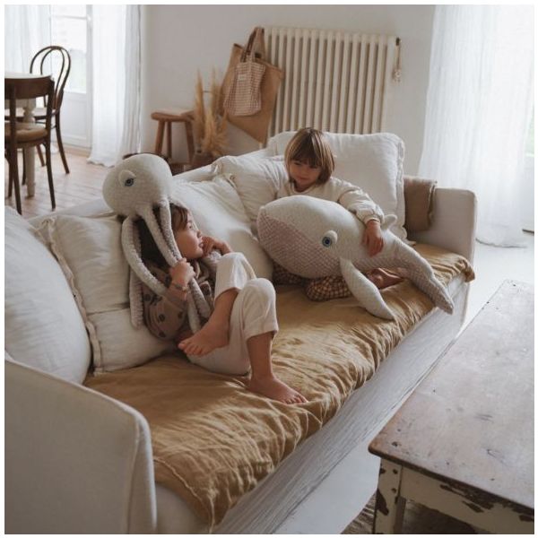 Peluche Pieuvre (55 cm) - Albino