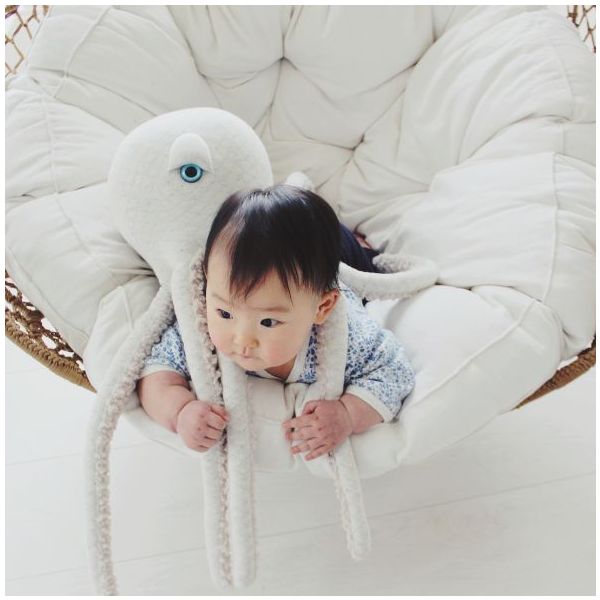 Peluche Pieuvre (55 cm) - Albino