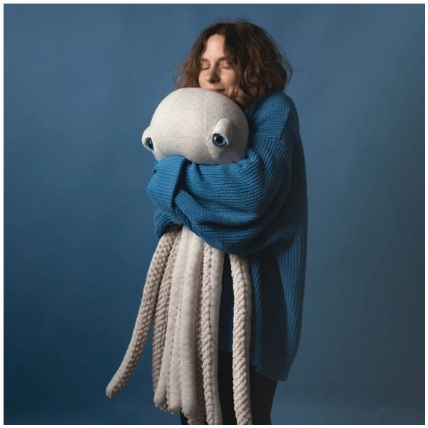 Peluche Pieuvre (85 cm) - Albino