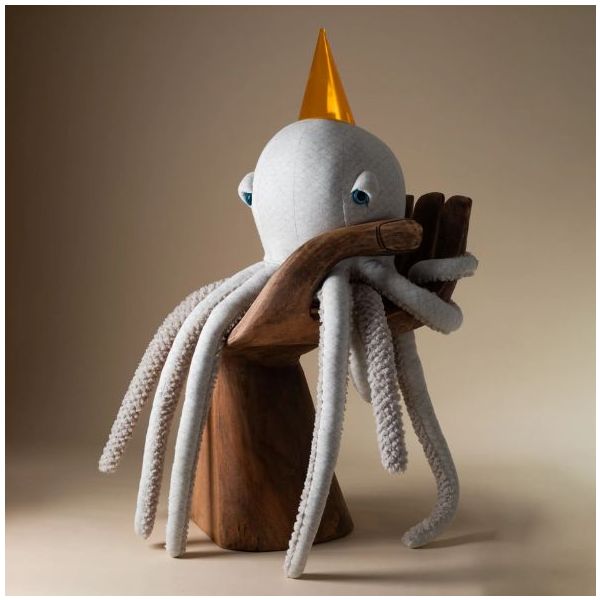Peluche Pieuvre (85 cm) - Albino
