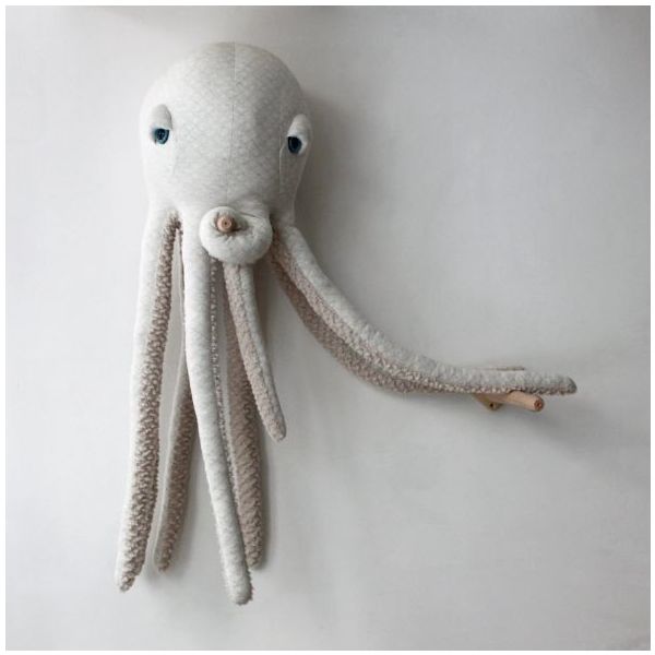 Peluche Pieuvre (85 cm) - Albino