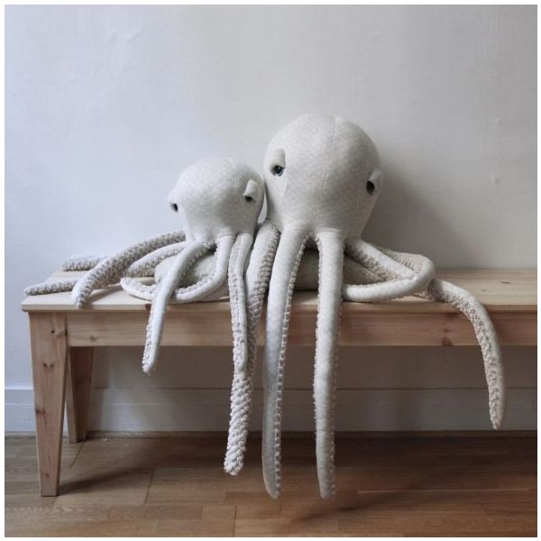 Peluche Pieuvre (85 cm) - Albino