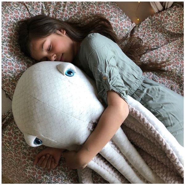 Peluche Pieuvre (85 cm) - Albino