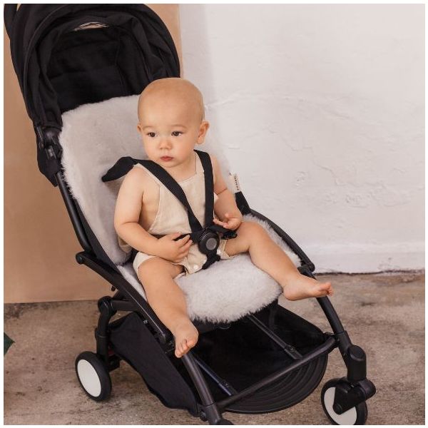Snuggler® Sheepskin Stroller Liner - Detachable Harness - Moon
