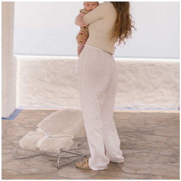 Snuggler® Sheepskin Stroller Liner - Detachable Harness - Moon