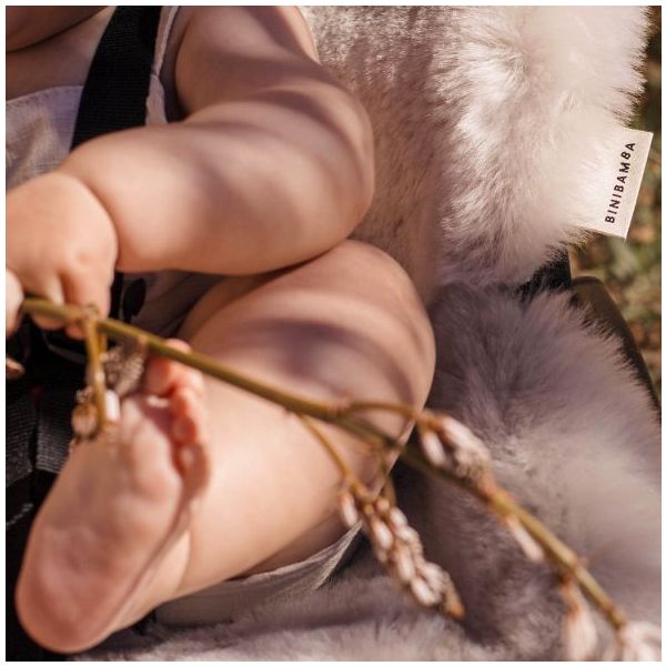 Snuggler® Sheepskin Stroller Liner - Detachable Harness - Moon