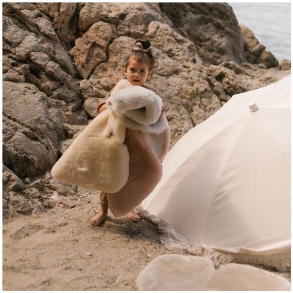 Snuggler® Sheepskin Stroller Liner - Detachable Harness - Moon