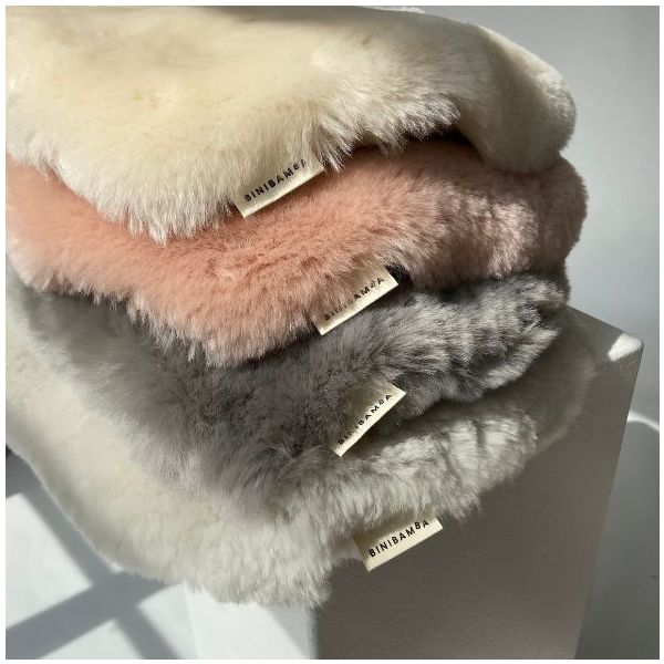 Snuggler® Sheepskin Stroller Liner - Detachable Harness - Moon