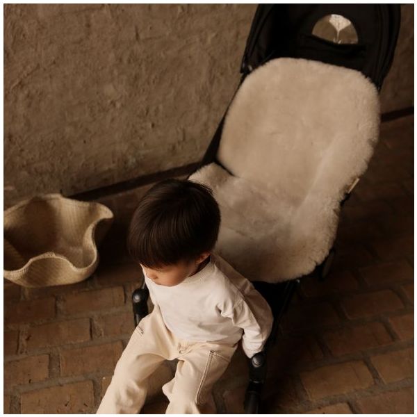Snuggler® Sheepskin Stroller Liner - Detachable Harness - Moon