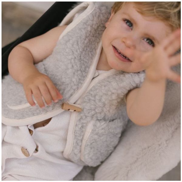 Snuggler® Sheepskin Stroller Liner - Detachable Harness - Moon