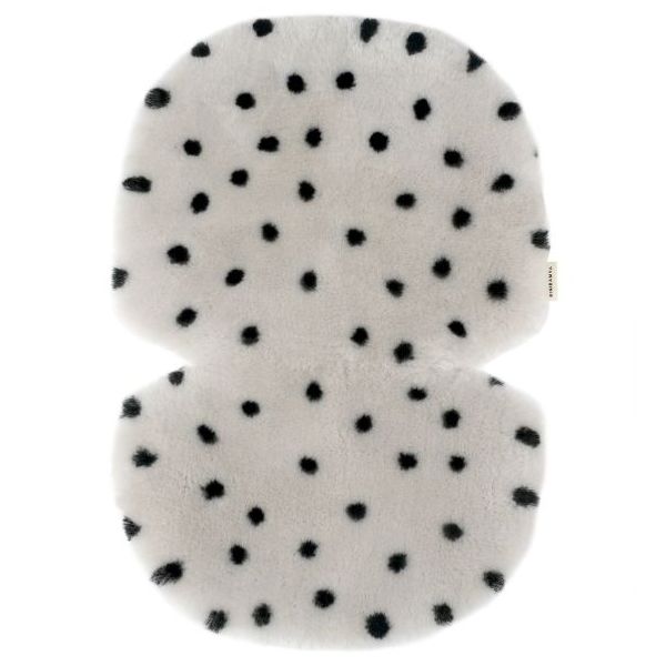 Snuggler® Sheepskin Stroller Liner - Detachable Harness - Dalmatian Dove