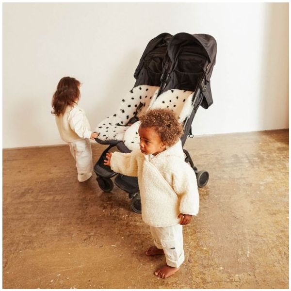 Snuggler® Sheepskin Stroller Liner - Fixed Harness - Dalmatian