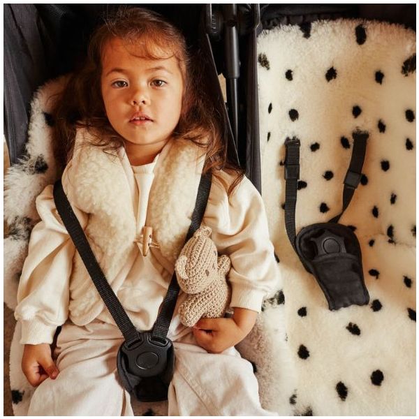 Snuggler® Sheepskin Stroller Liner - Fixed Harness - Dalmatian
